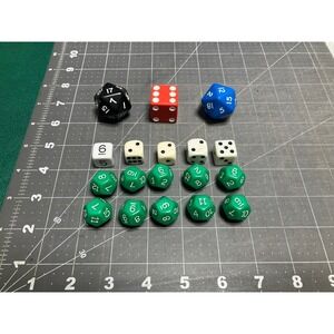 10 Green Blue Black Dice Set Poly RPG DnD Dungeons Dragons AD&D Pathfinder